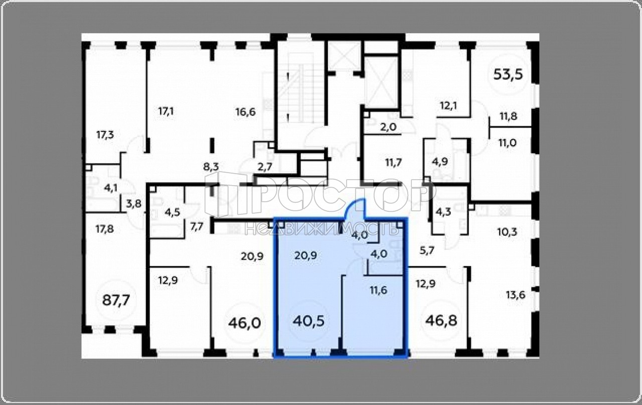 2-комнатная квартира, 40.5 м² - фото 3