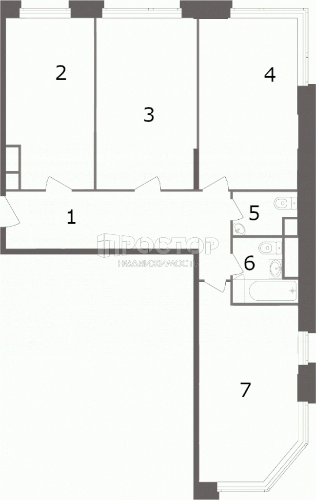 3-комнатная квартира, 86.3 м² - фото 6
