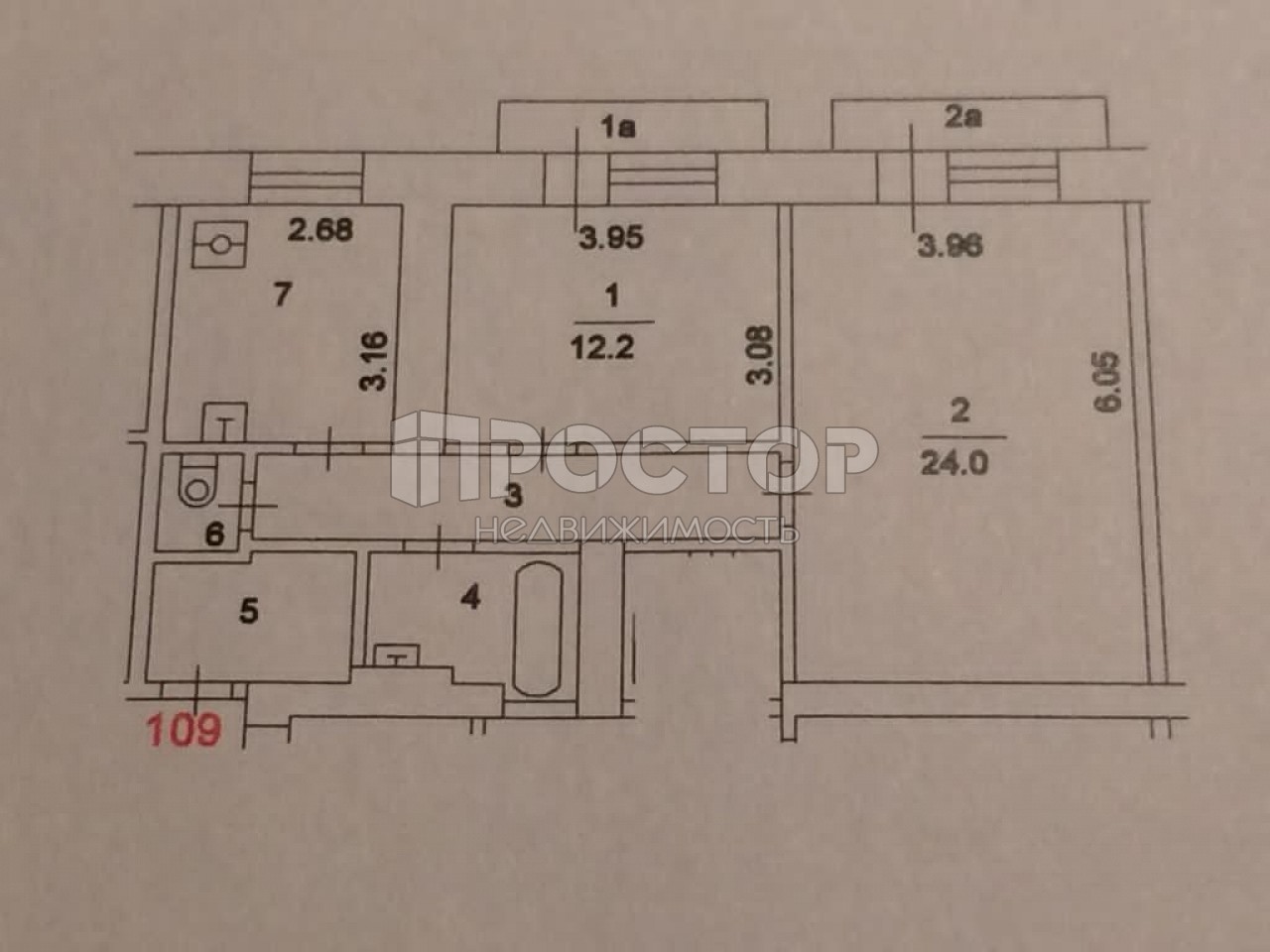 2-комнатная квартира, 60.8 м² - фото 30