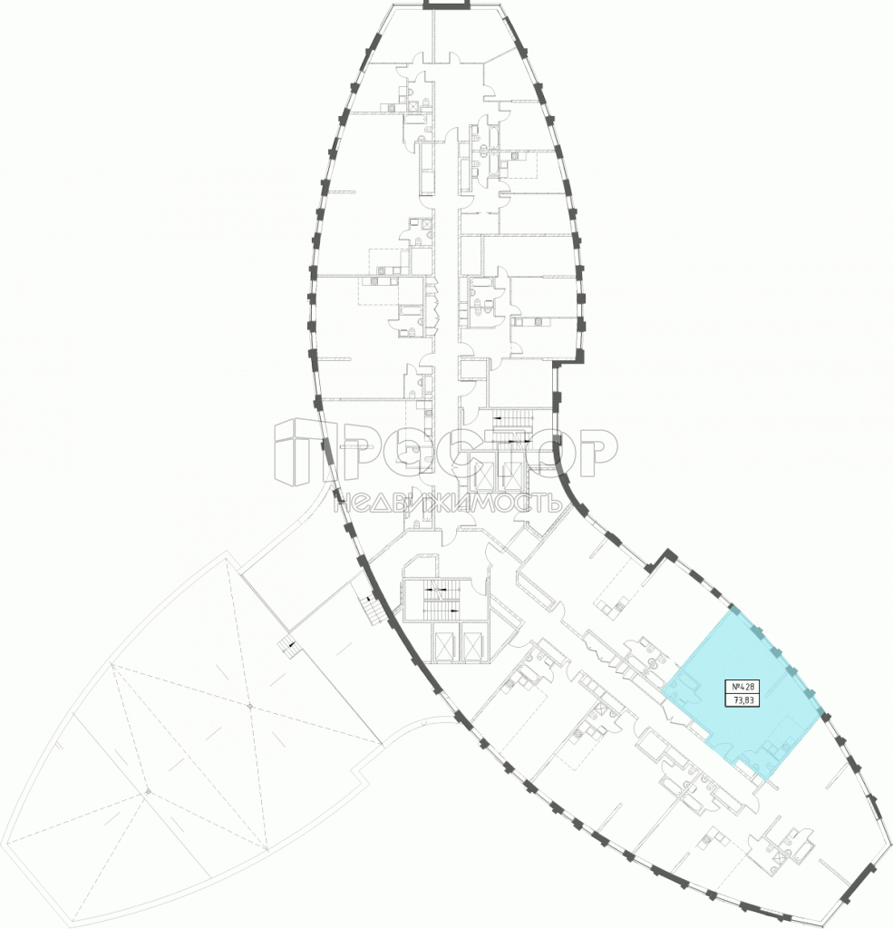 2-комнатная квартира, 73.83 м² - фото 6