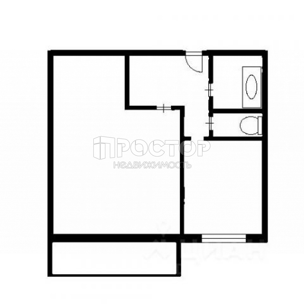 1-комнатная квартира, 41.2 м² - фото 20