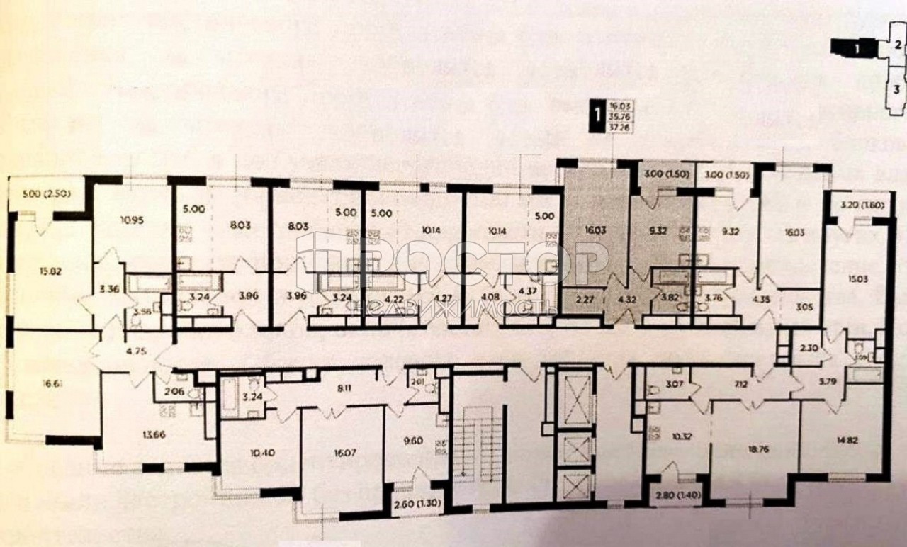 1-комнатная квартира, 38 м² - фото 2