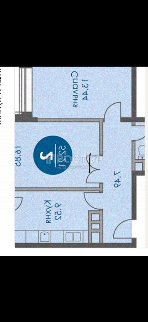 2-комнатная квартира, 53 м² - фото 12