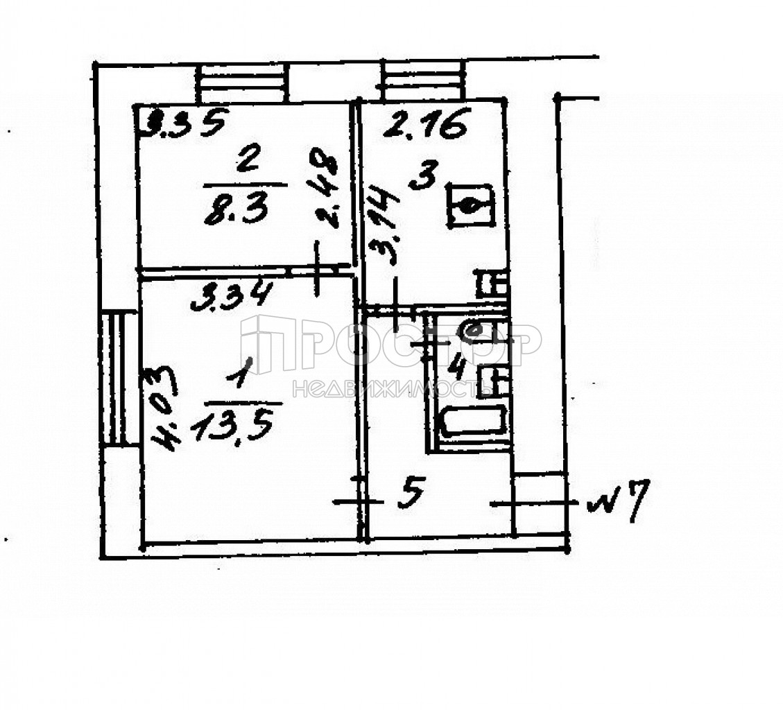 2-комнатная квартира, 35.7 м² - фото 11