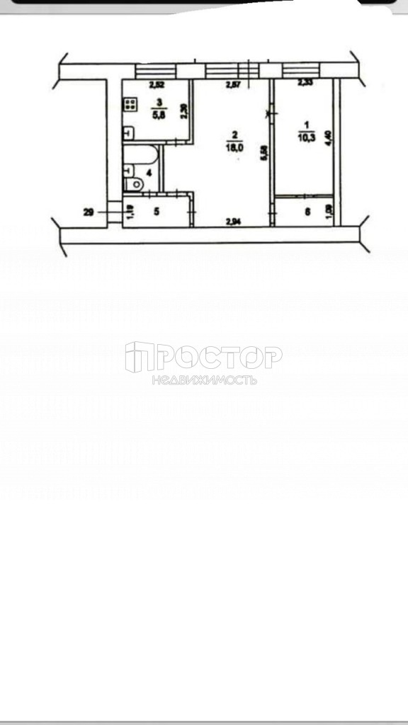 2-комнатная квартира, 44 м² - фото 12