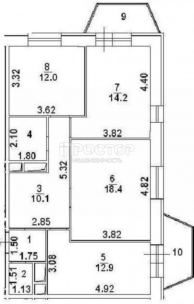 3-комнатная квартира, 80 м² - фото 20