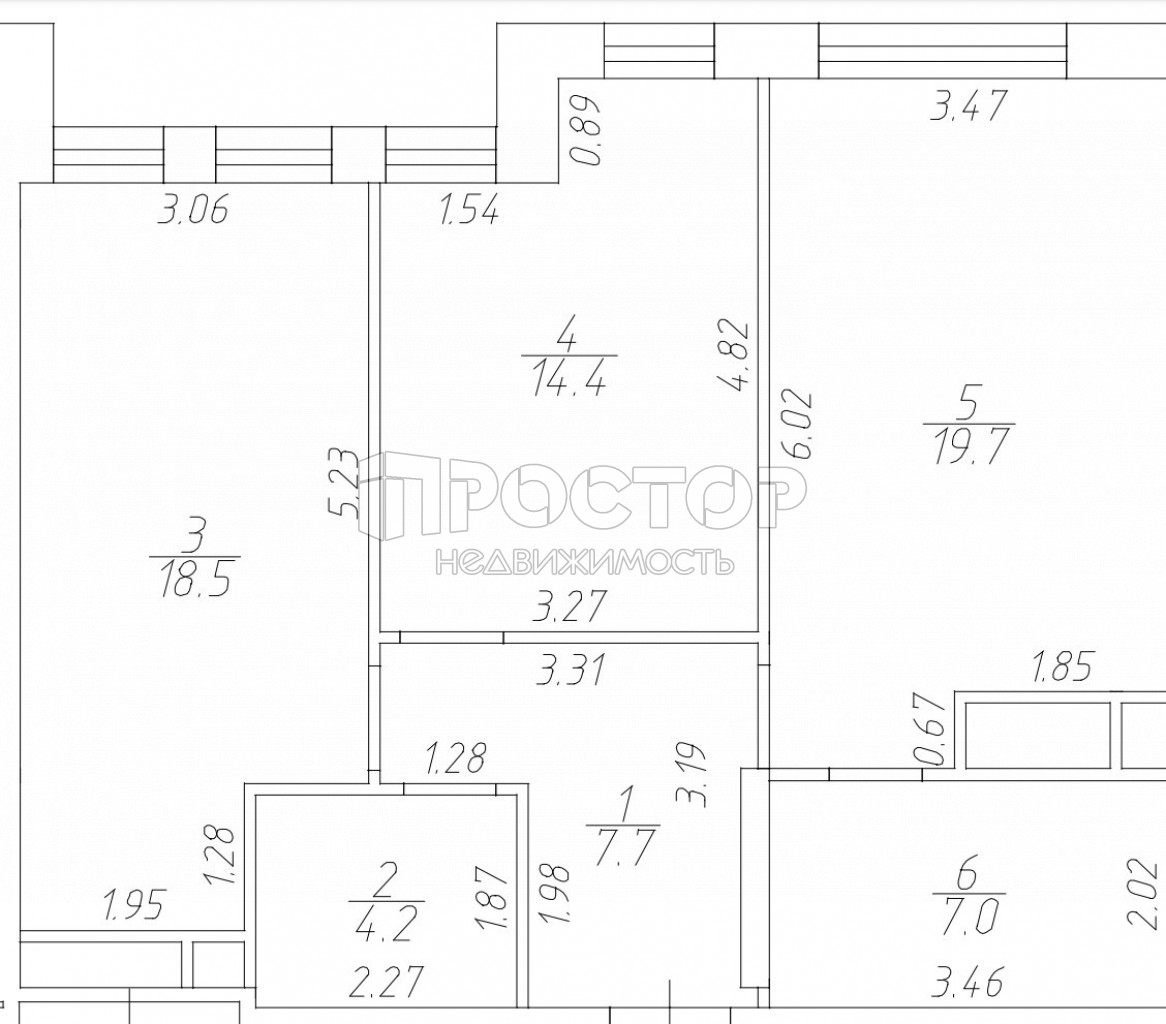 3-комнатная квартира, 71.5 м² - фото 7