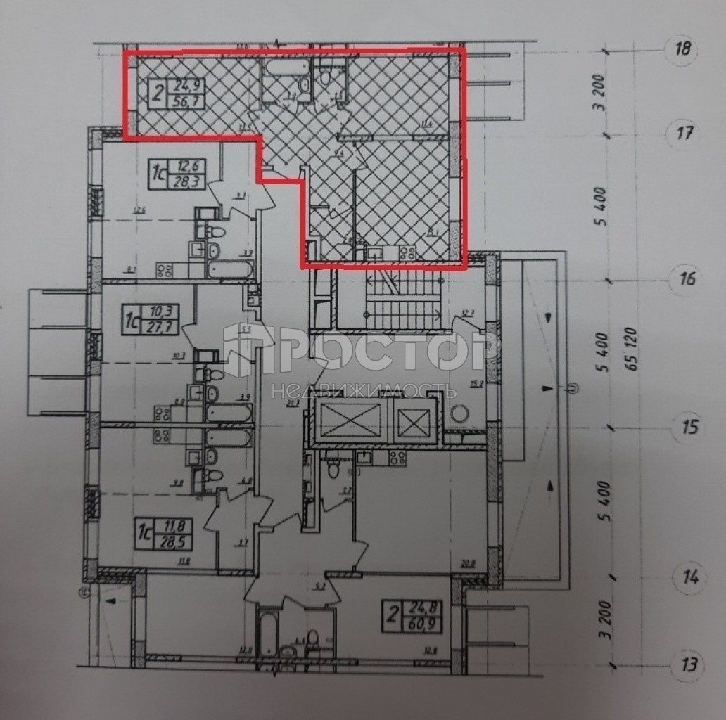 2-комнатная квартира, 56.7 м² - фото 4