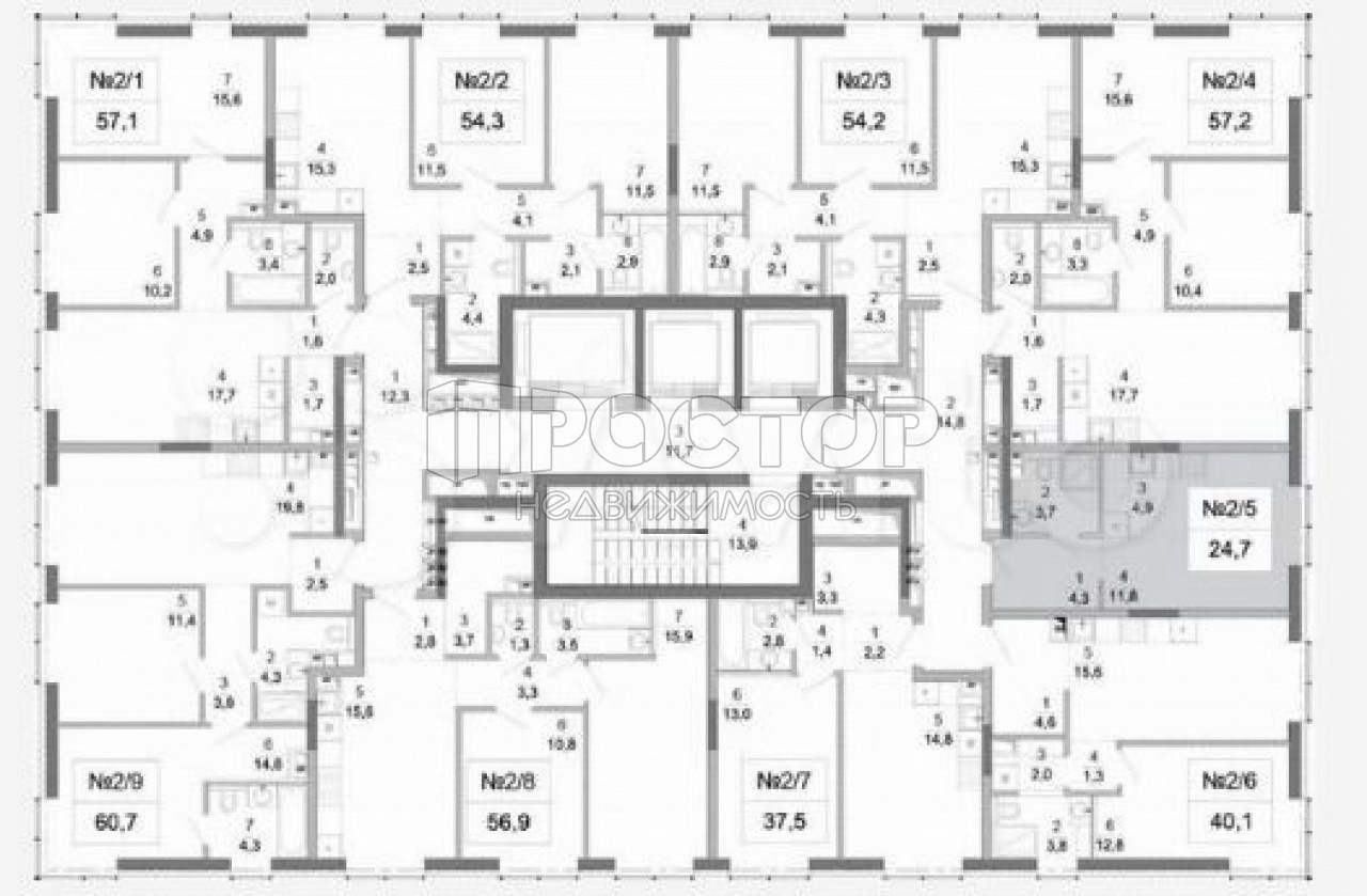 Студия, 24.7 м² - фото 12