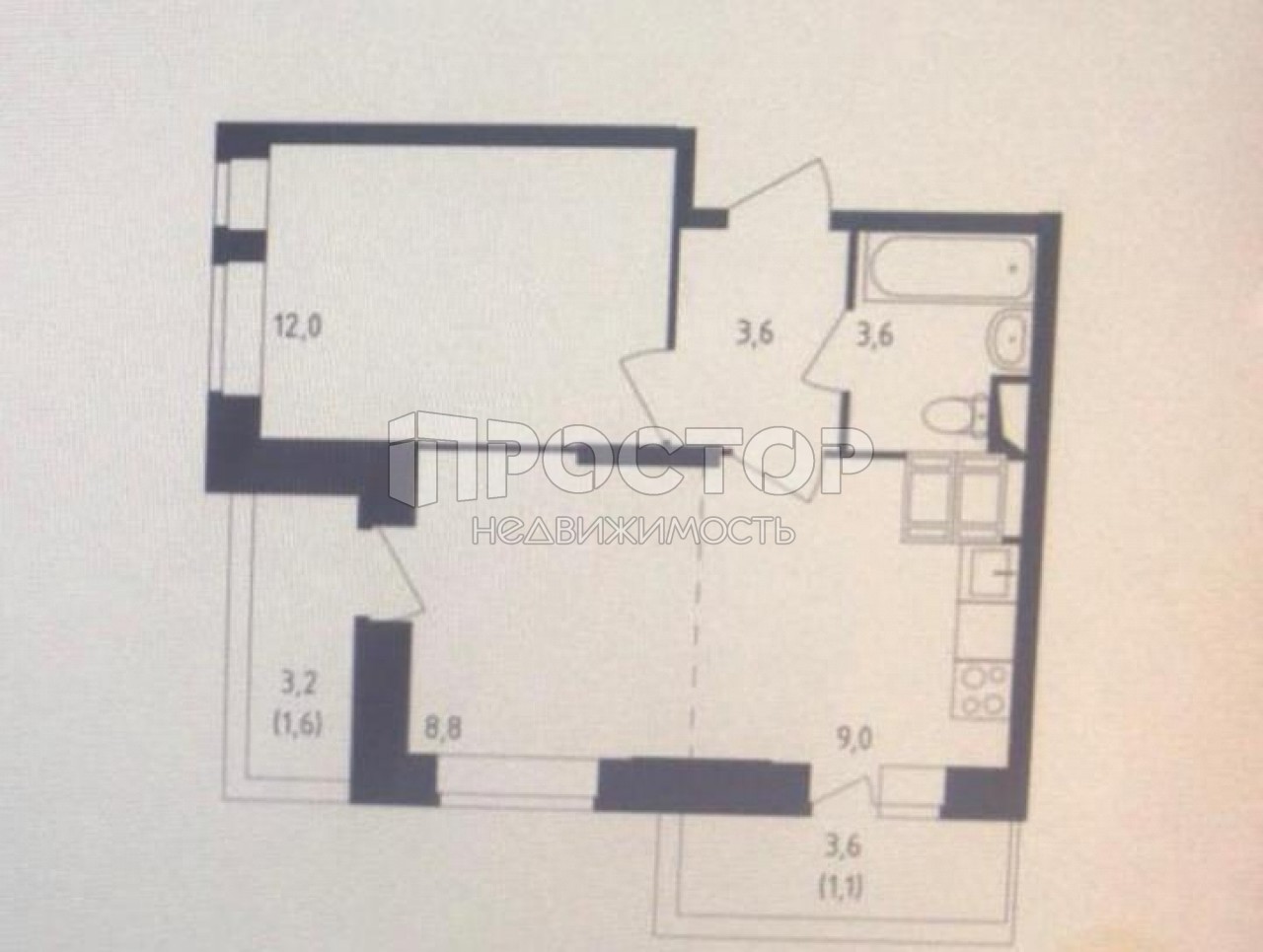 2-комнатная квартира, 39.7 м² - фото 10