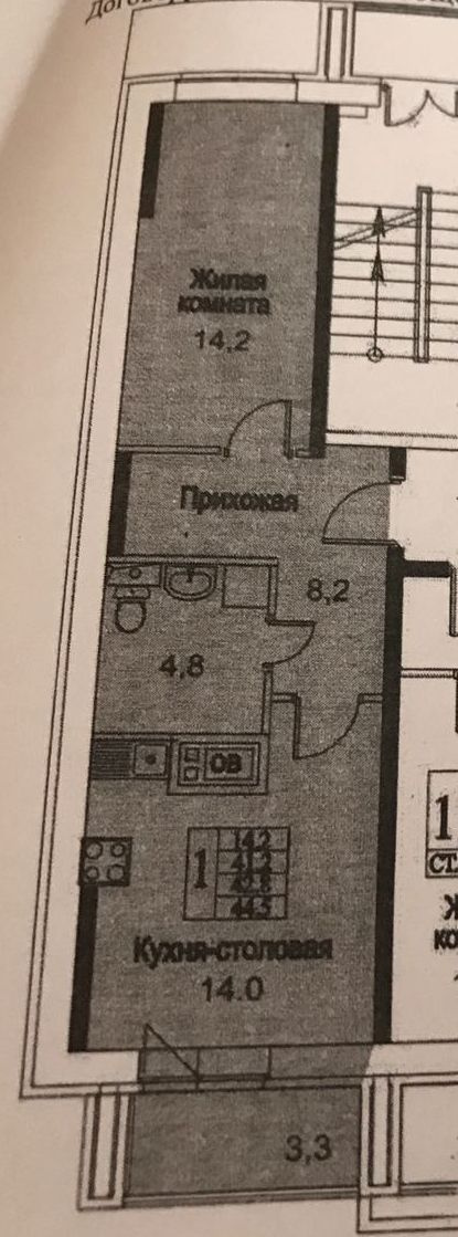 1-комнатная квартира, 43 м² - фото 6