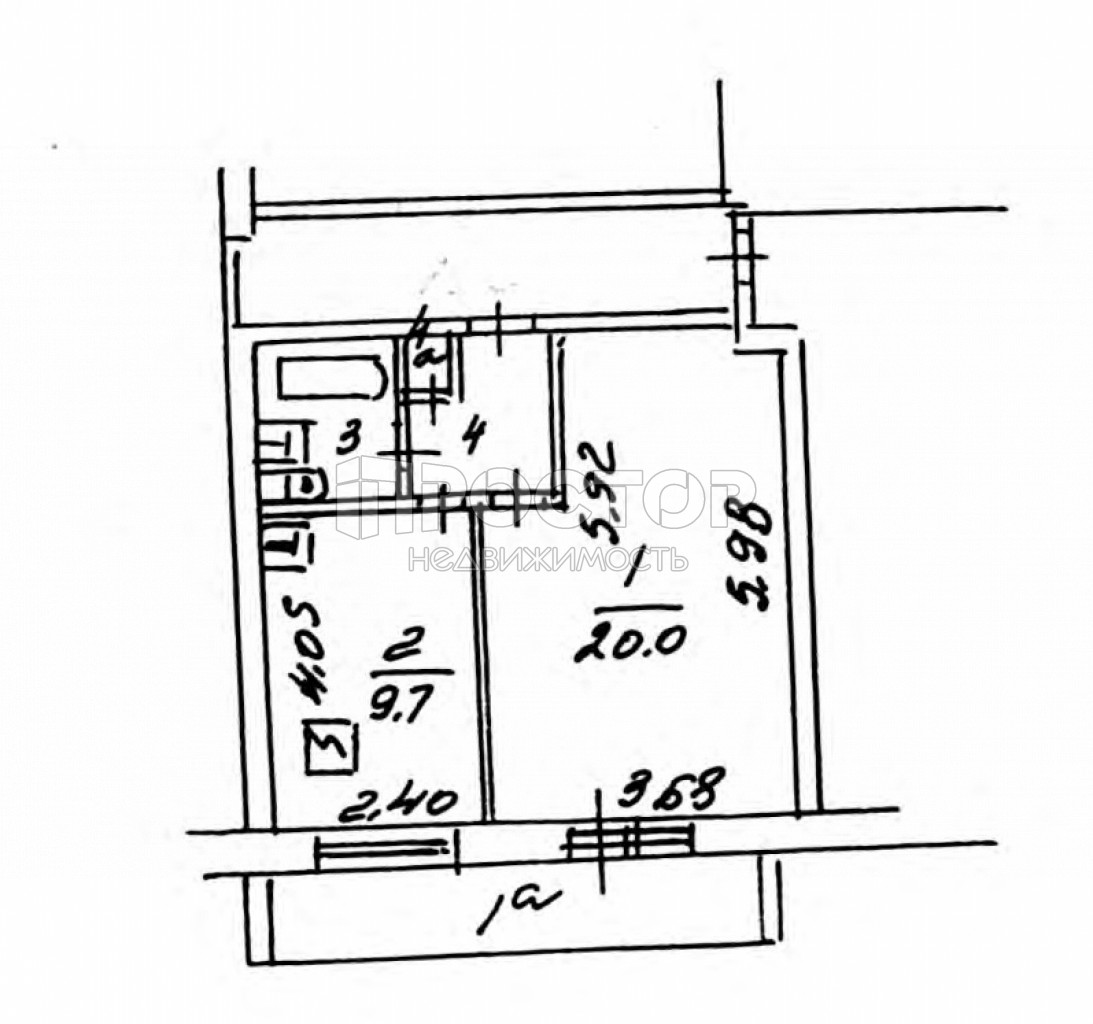 1-комнатная квартира, 36 м² - фото 12