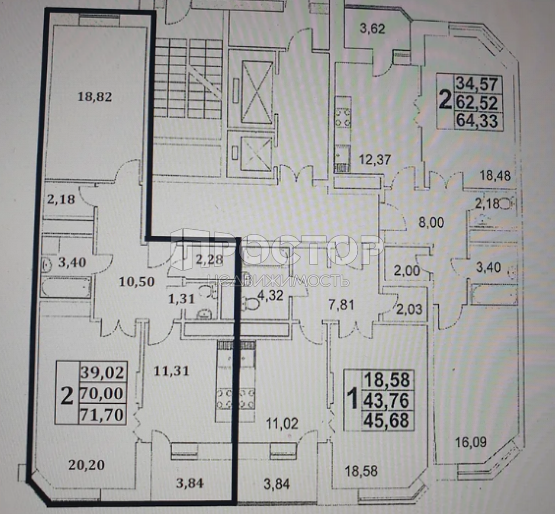 2-комнатная квартира, 70 м² - фото 12
