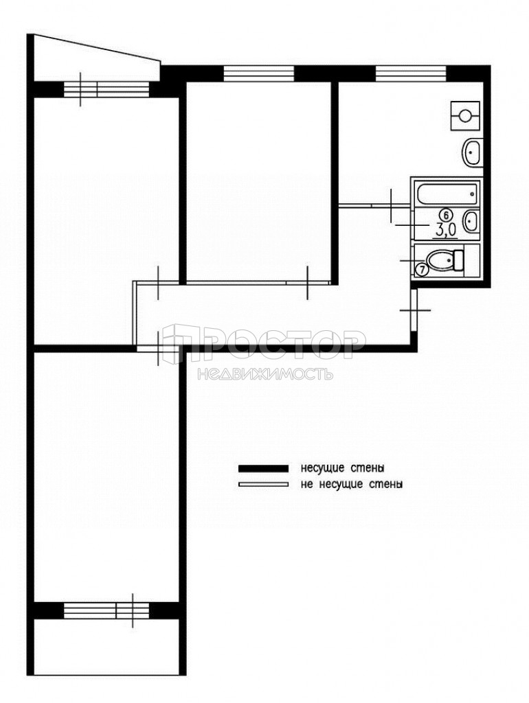 3-комнатная квартира, 65.2 м² - фото 20