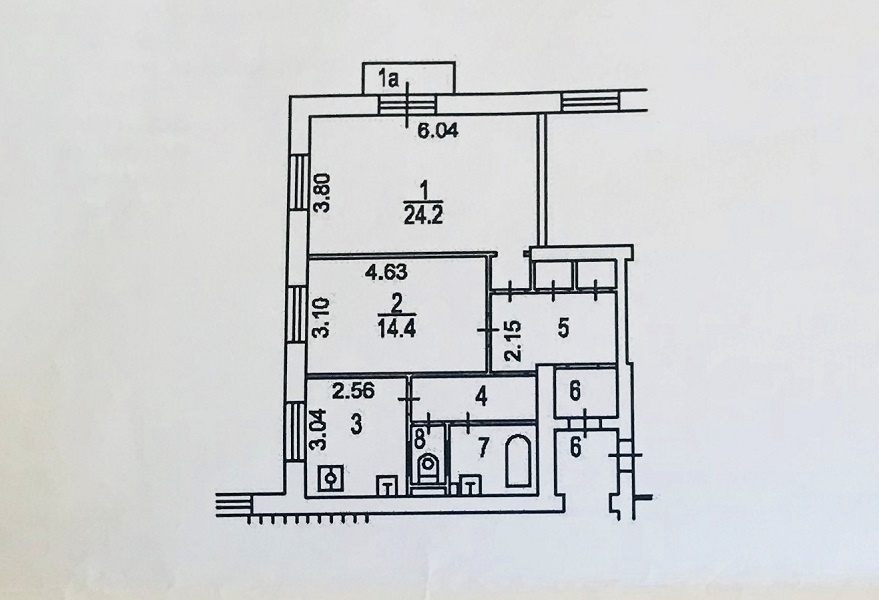 2-комнатная квартира, 65.1 м² - фото 15