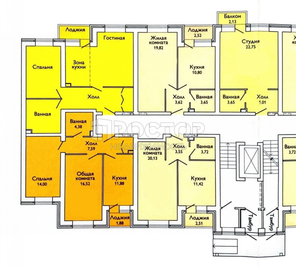 2-комнатная квартира, 54.89 м² - фото 10