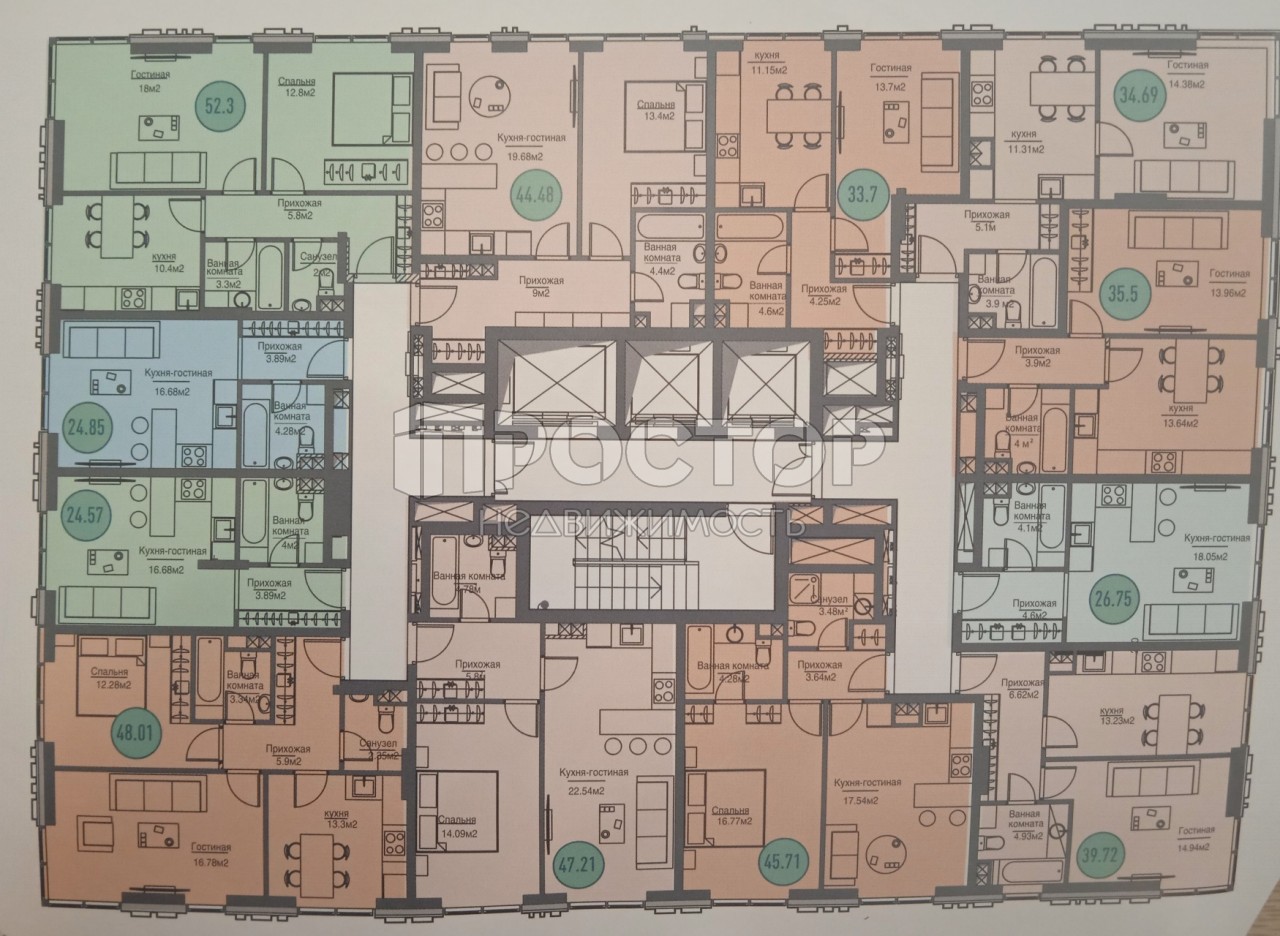 Студия, 24.57 м² - фото 5