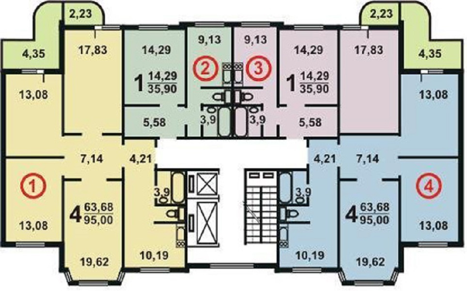 4-комнатная квартира, 96 м² - фото 13