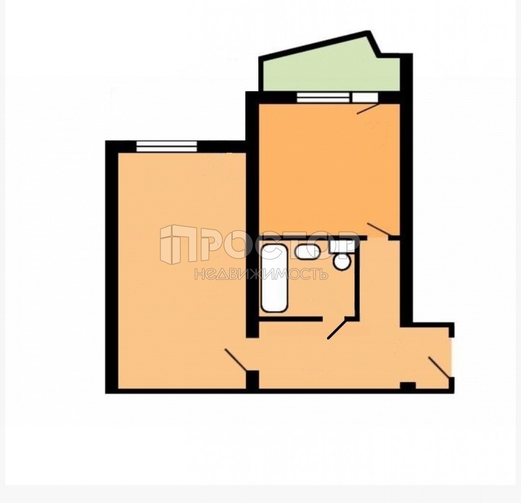 1-комнатная квартира, 41.9 м² - фото 18