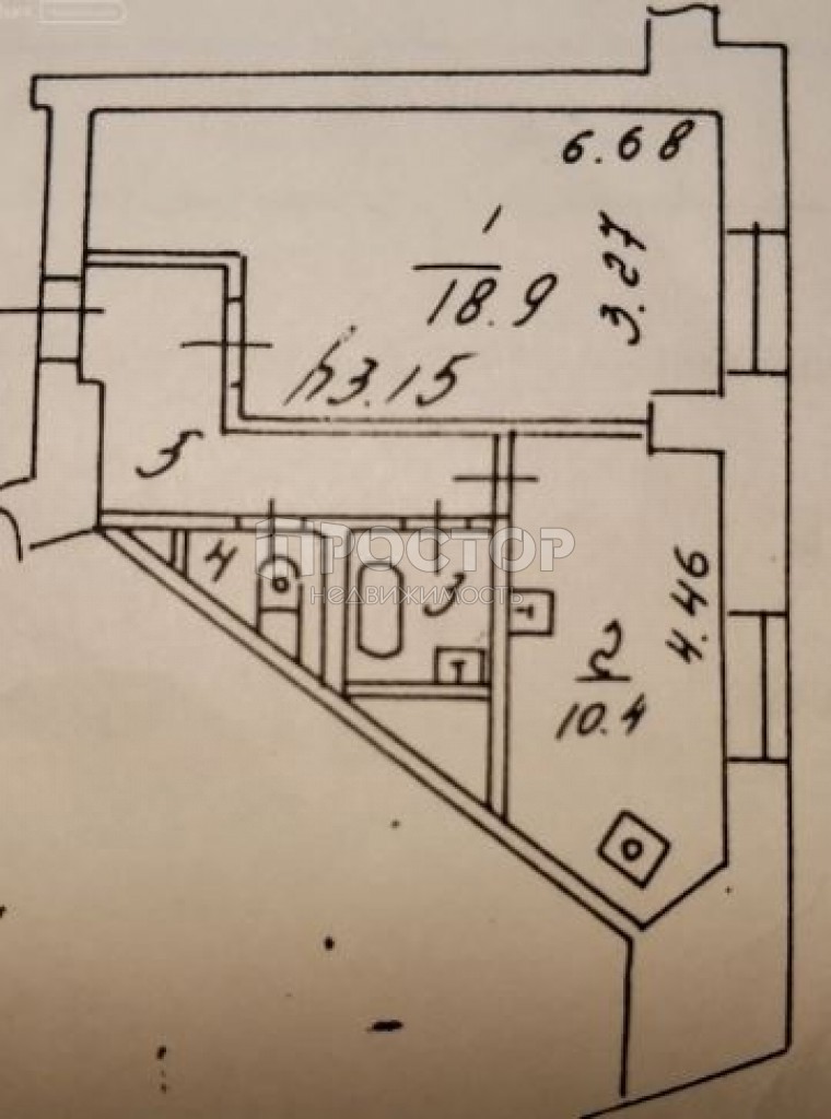 1-комнатная квартира, 39.7 м² - фото 13