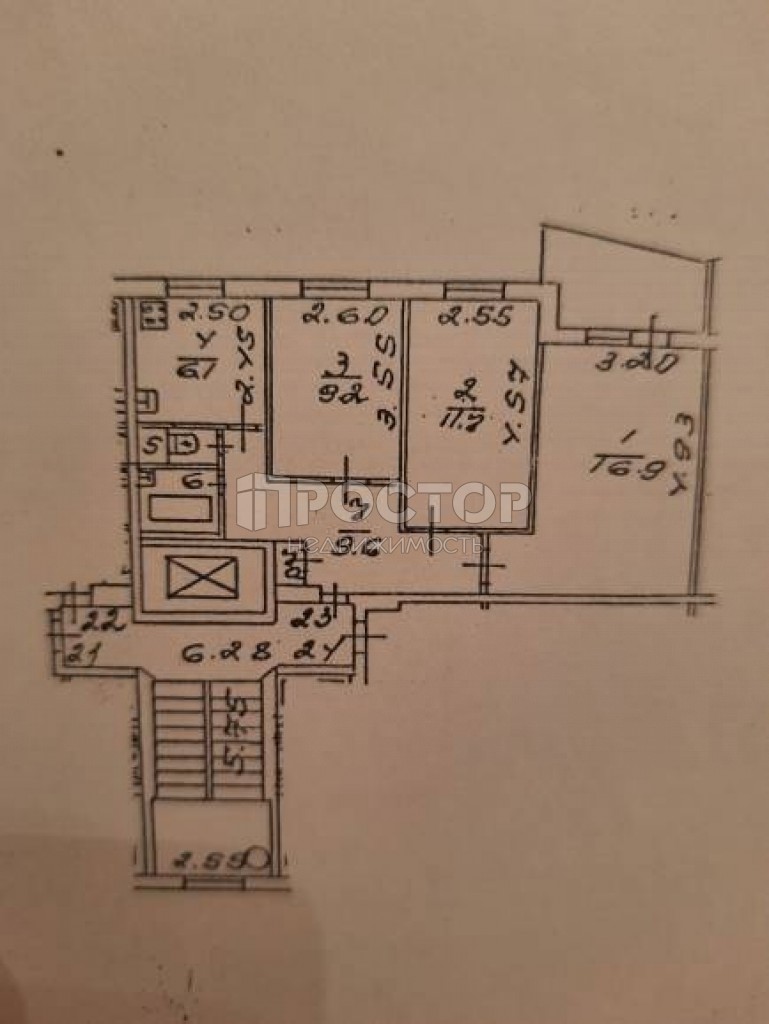 3-комнатная квартира, 57 м² - фото 6
