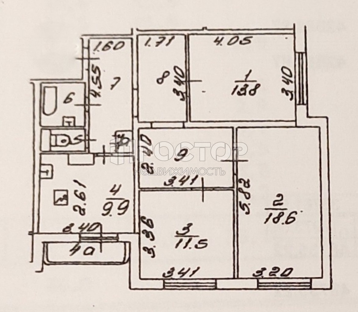 3-комнатная квартира, 79 м² - фото 28