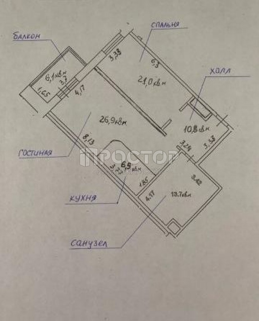 2-комнатная квартира, 85.4 м² - фото 2