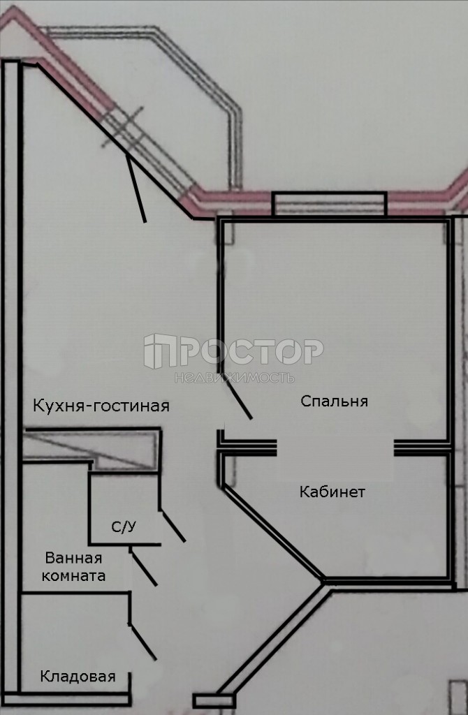 1-комнатная квартира, 56.3 м² - фото 16