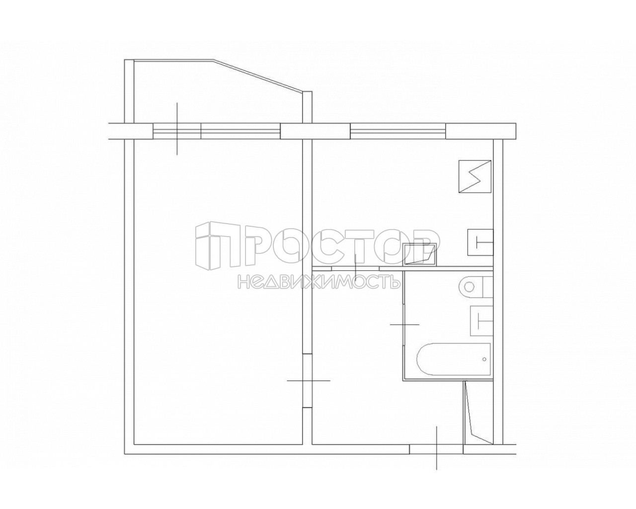 1-комнатная квартира, 38.1 м² - фото 3