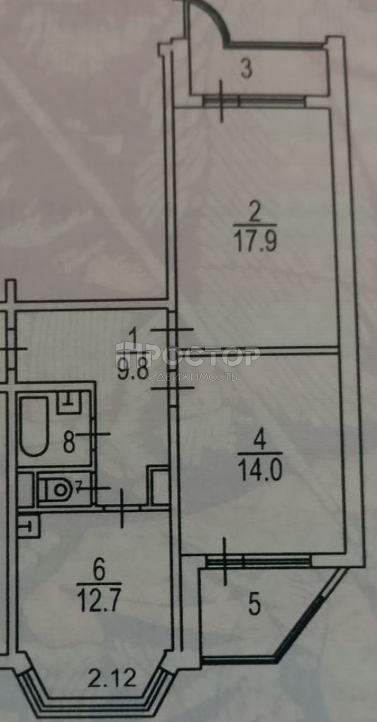 2-комнатная квартира, 58.4 м² - фото 12