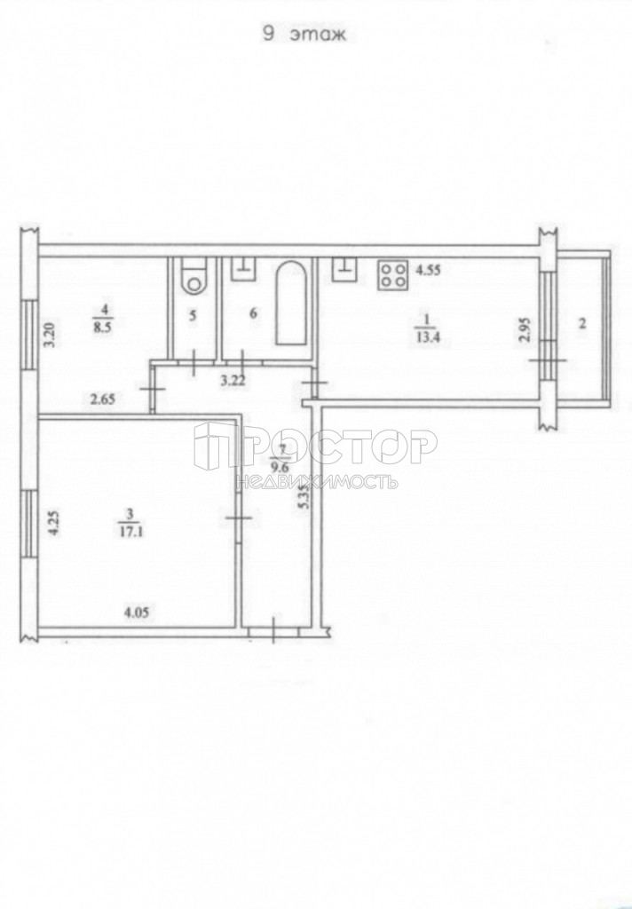 2-комнатная квартира, 52.6 м² - фото 19