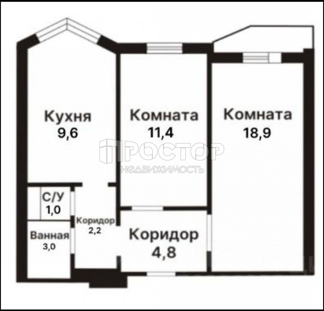 2-комнатная квартира, 51.1 м² - фото 9