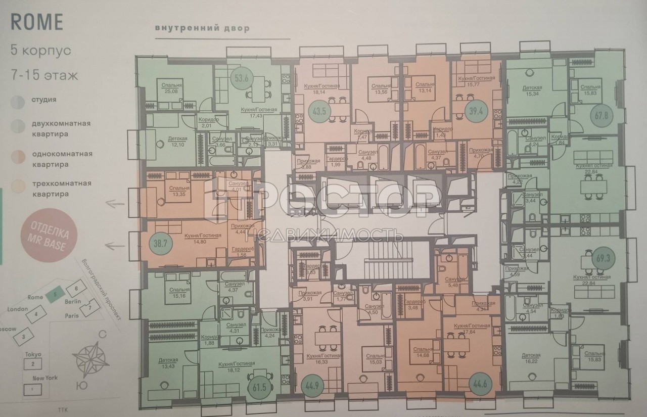 2-комнатная квартира, 38.8 м² - фото 4