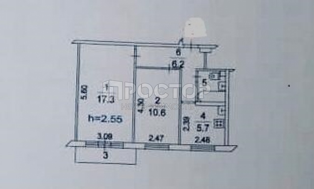 2-комнатная квартира, 42.6 м² - фото 14