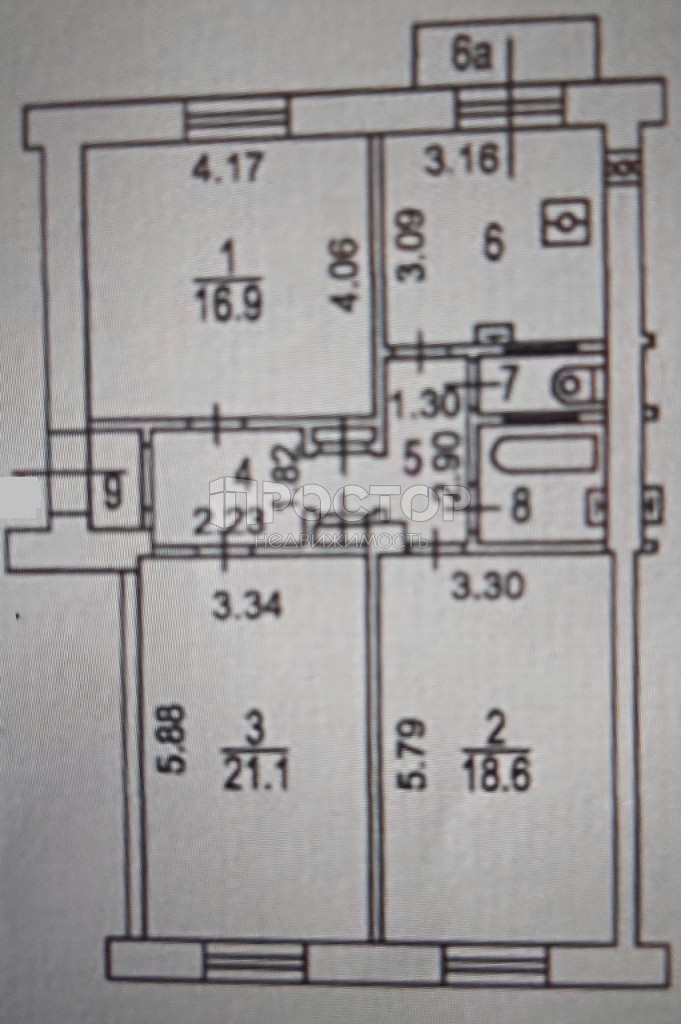 3-комнатная квартира, 84 м² - фото 11