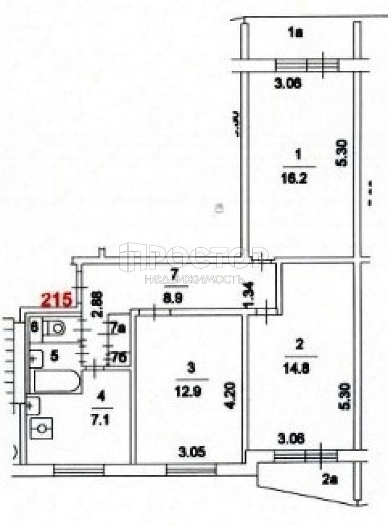 3-комнатная квартира, 63.5 м² - фото 30