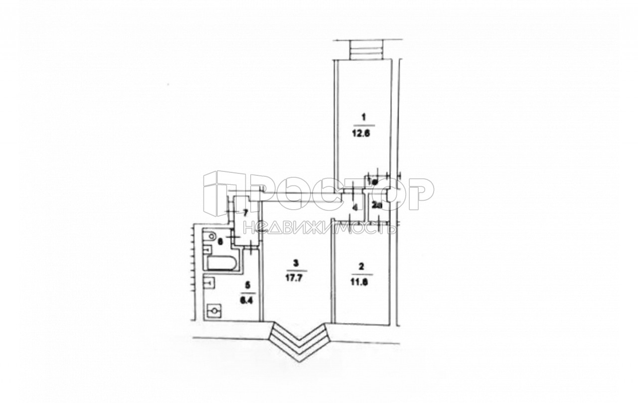 3-комнатная квартира, 60 м² - фото 11