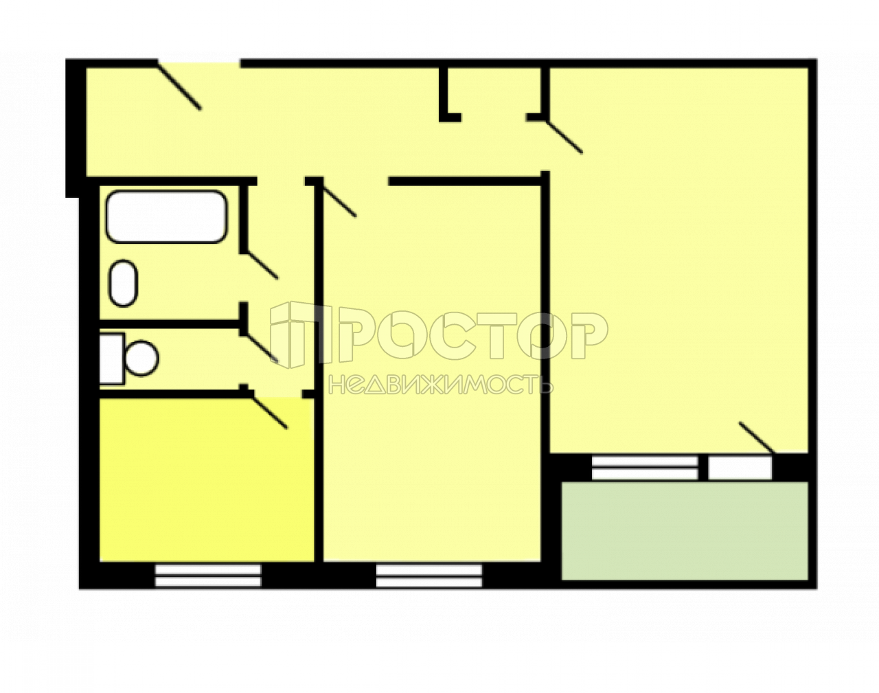 2-комнатная квартира, 46.9 м² - фото 15