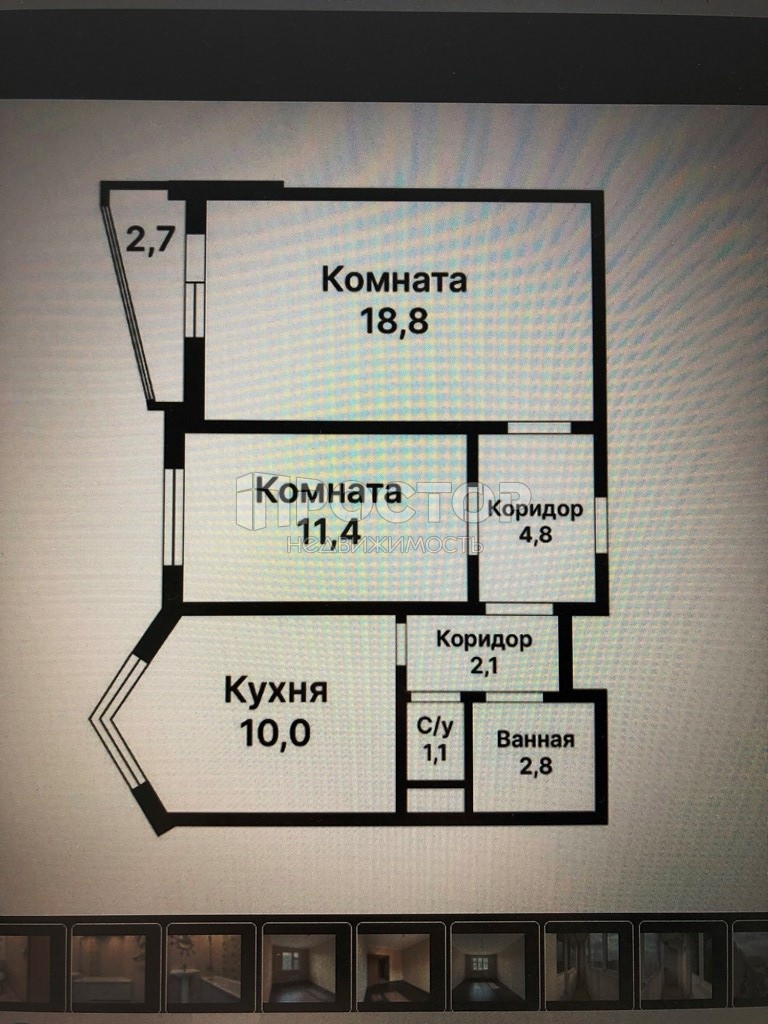 2-комнатная квартира, 51.2 м² - фото 21