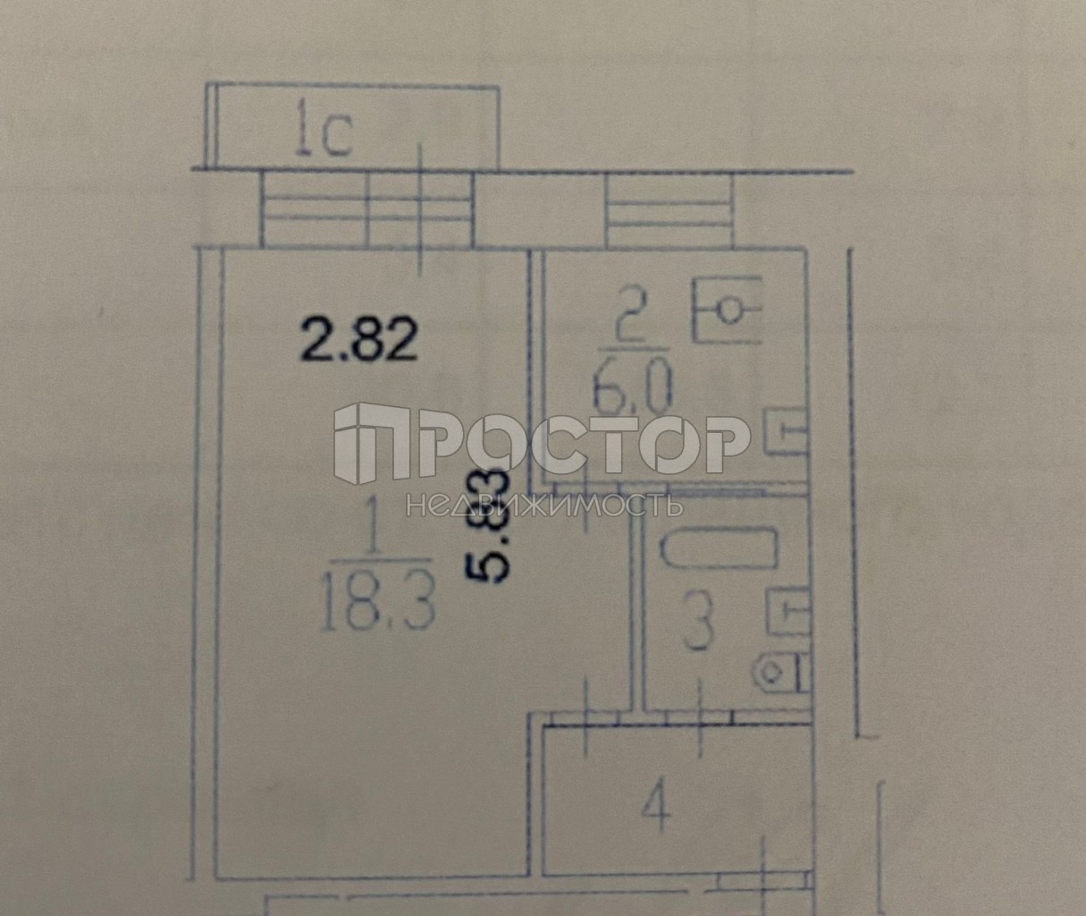 1-комнатная квартира, 31.5 м² - фото 31