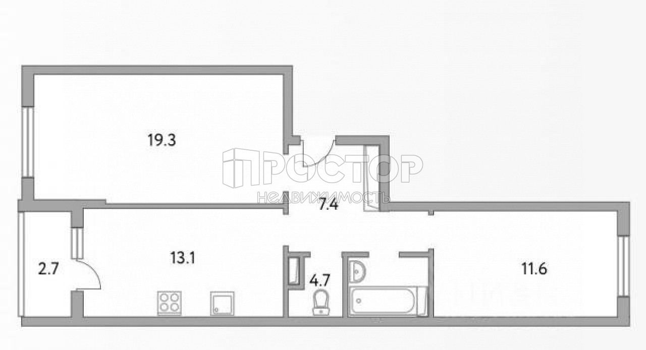 3-комнатная квартира, 58.8 м² - фото 9