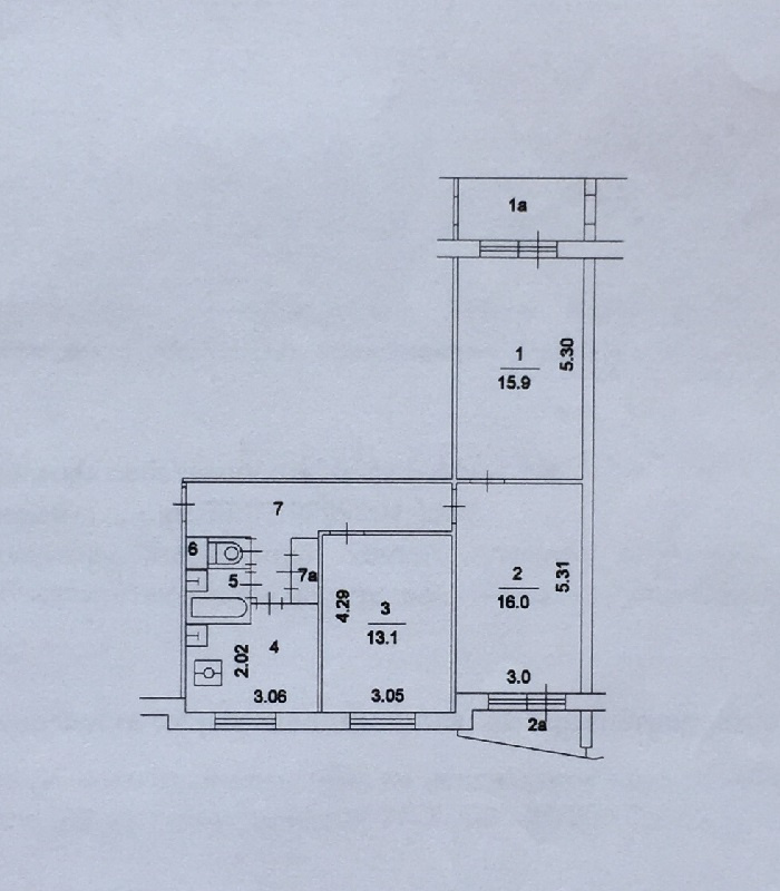 3-комнатная квартира, 65.9 м² - фото 19