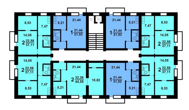 2-комнатная квартира, 38 м² - фото 12