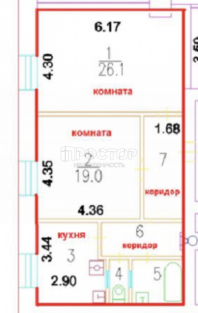 2-комнатная квартира, 72.5 м² - фото 13