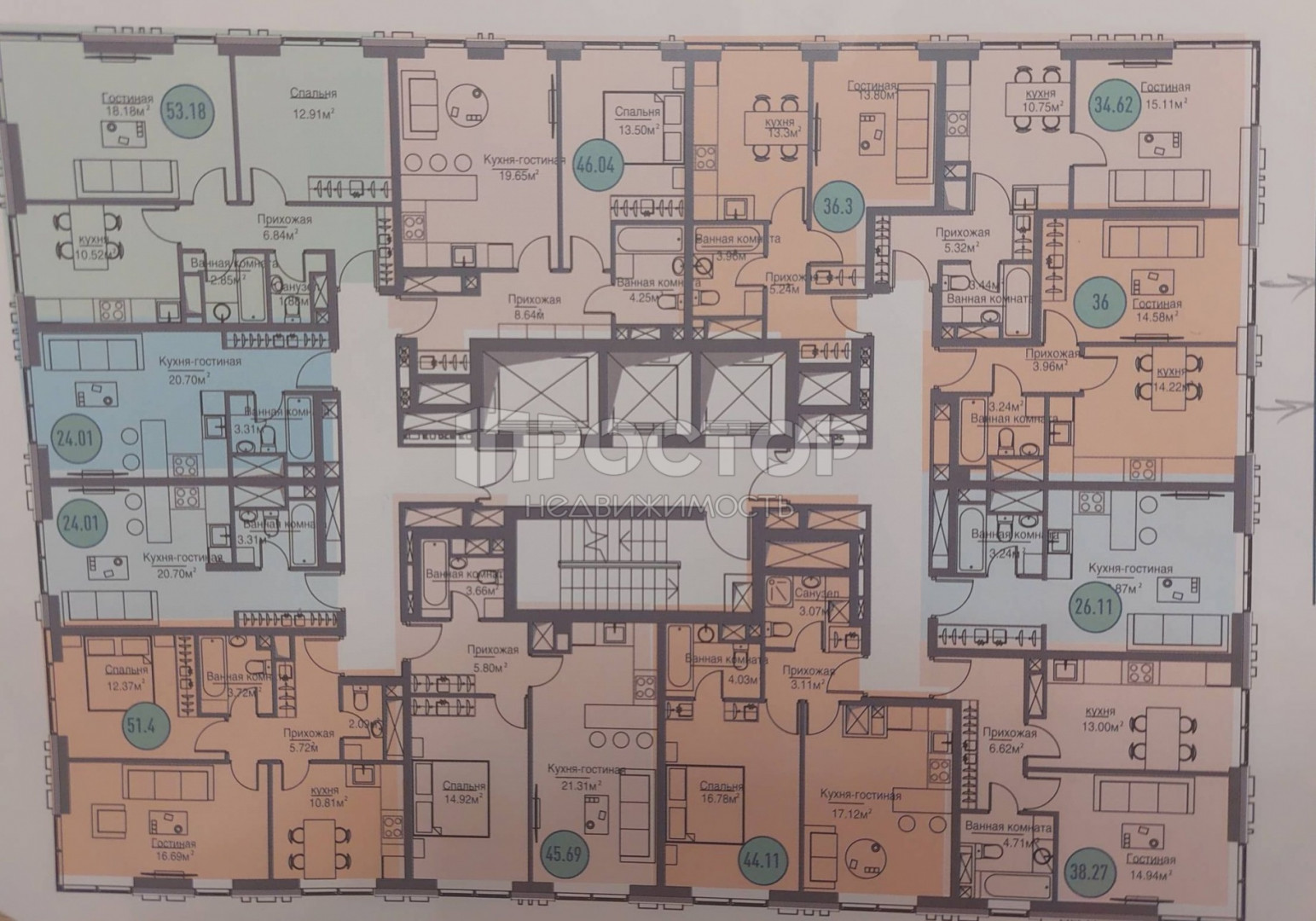 1-комнатная квартира, 37.1 м² - фото 5