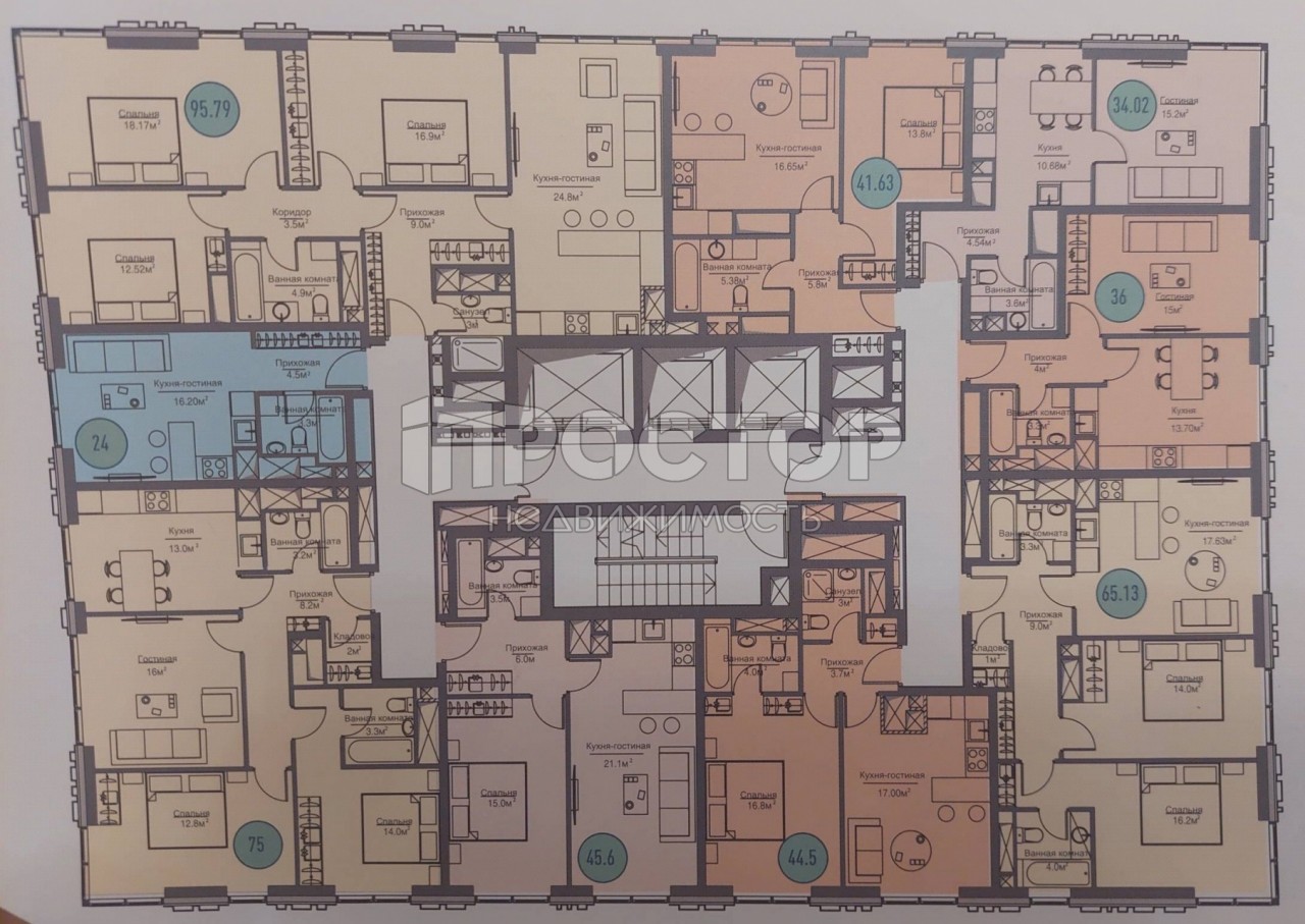 1-комнатная квартира, 35.2 м² - фото 7