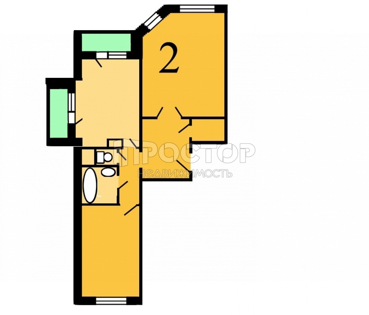 2-комнатная квартира, 60.1 м² - фото 30