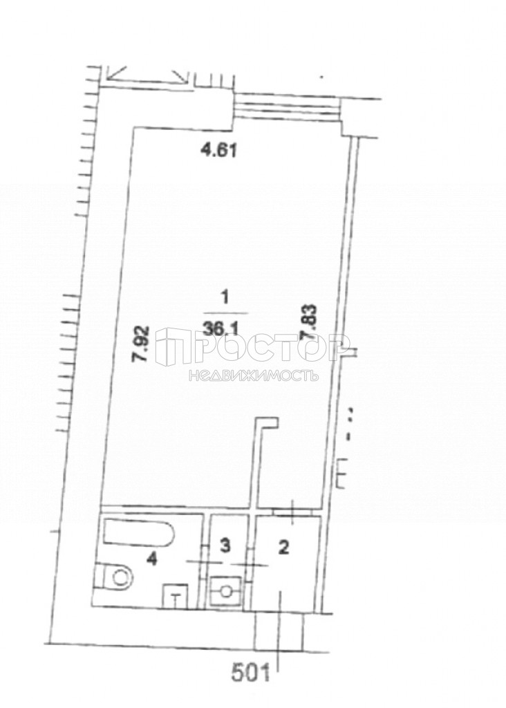 3-комнатная квартира, 53 м² - фото 13