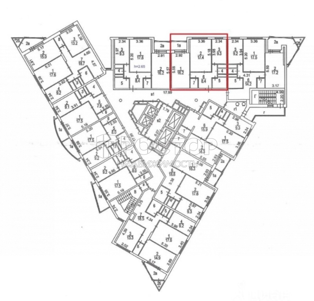 2-комнатная квартира, 58 м² - фото 19