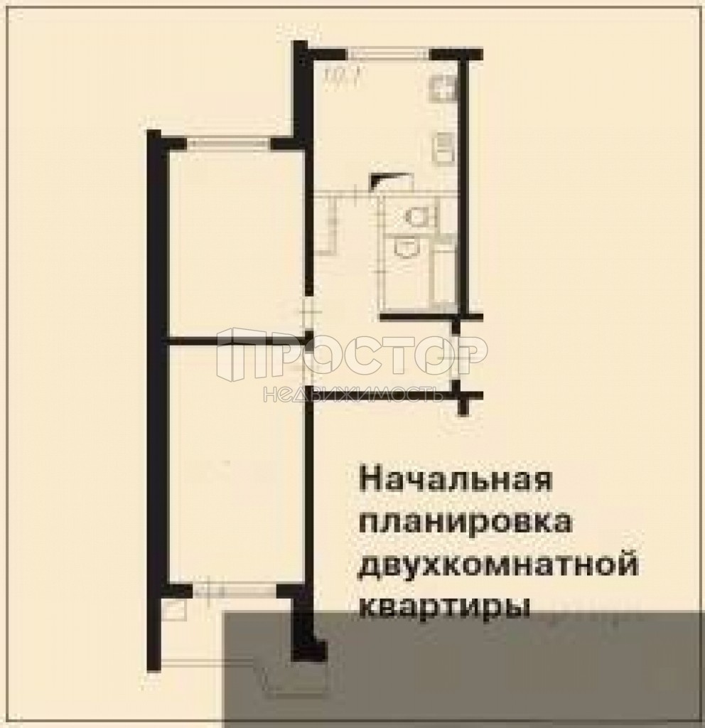 2-комнатная квартира, 59.1 м² - фото 3